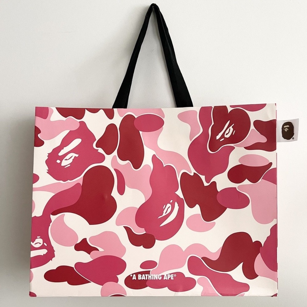 LIMITED EDITION A Bathing Ape BAPE Pink Red Camouflage Shopping Gift Bag